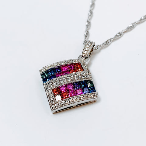 MULTICOLOR SAPPHIRE PENDANT