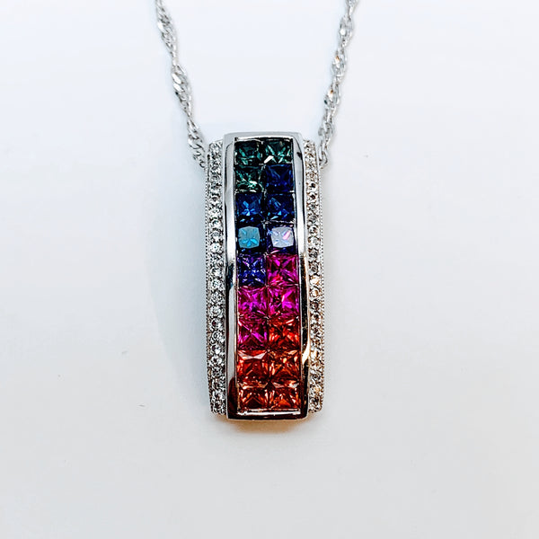 MULTICOLOR SAPPHIRE PENDANT
