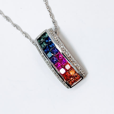 MULTICOLOR SAPPHIRE PENDANT