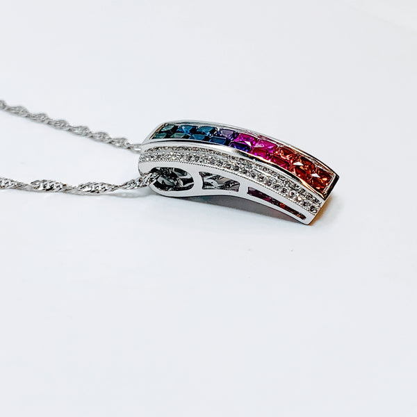 MULTICOLOR SAPPHIRE PENDANT