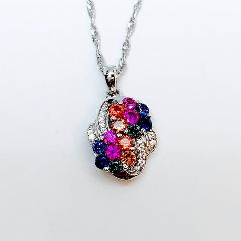 MULTICOLOR SAPPHIRE PENDANT