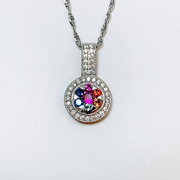 MULTICOLOR SAPPHIRE PENDANT