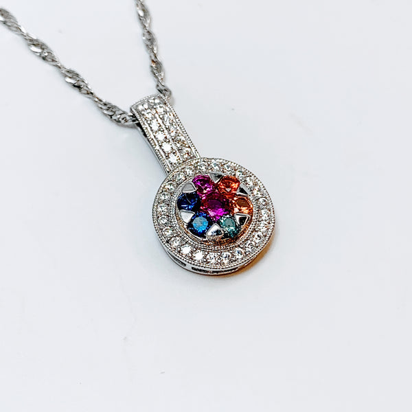 MULTICOLOR SAPPHIRE PENDANT
