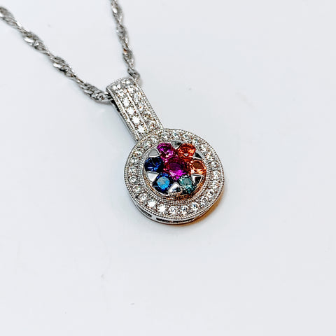 MULTICOLOR SAPPHIRE PENDANT