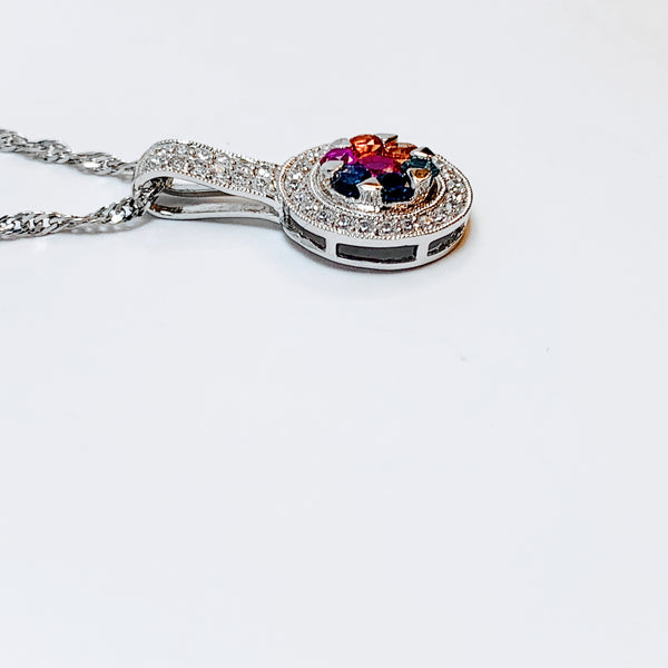 MULTICOLOR SAPPHIRE PENDANT