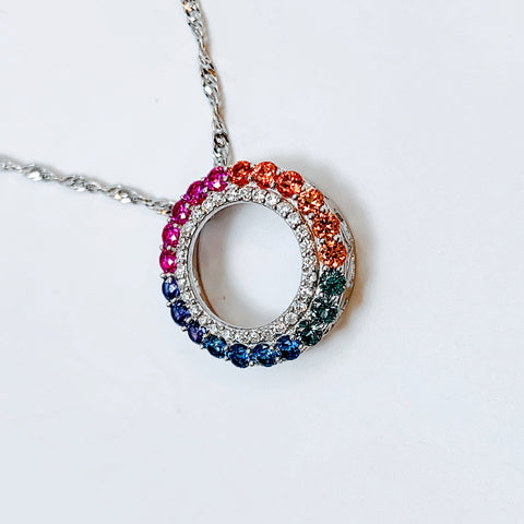 MULTICOLOR SAPPHIRE PENDANT