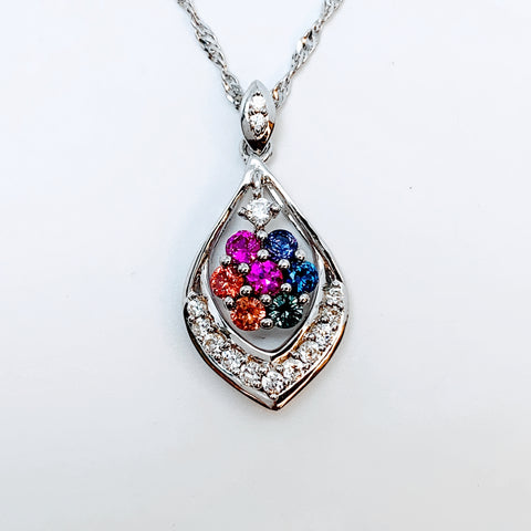 MULTICOLOR SAPPHIRE PENDANT