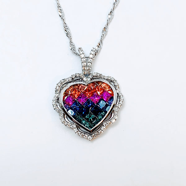 MULTICOLOR SAPPHIRE PENDANT