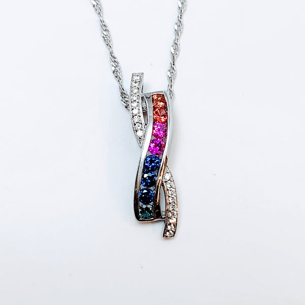 MULTICOLOR SAPPHIRE PENDANT