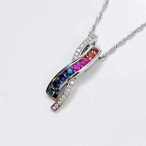 MULTICOLOR SAPPHIRE PENDANT