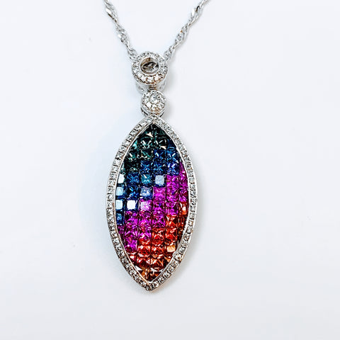 MULTICOLOR SAPPHIRE PENDANT