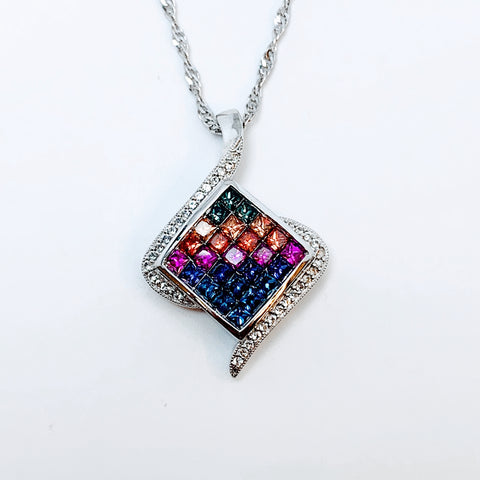 MULTICOLOR SAPPHIRE PENDANT