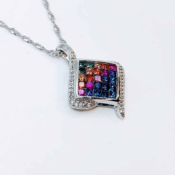 MULTICOLOR SAPPHIRE PENDANT