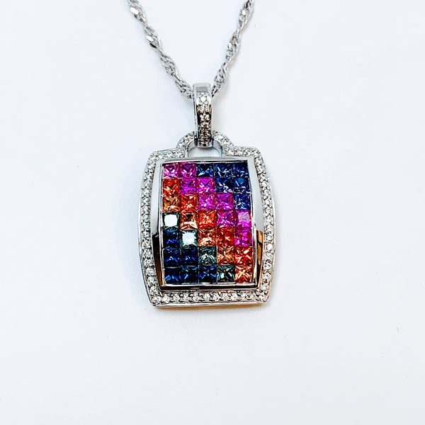 MULTICOLOR SAPPHIRE PENDANT