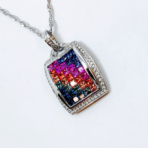 MULTICOLOR SAPPHIRE PENDANT
