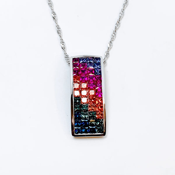 MULTICOLOR SAPPHIRE PENDANT