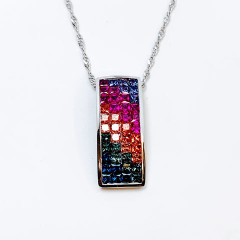 MULTICOLOR SAPPHIRE PENDANT