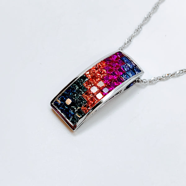 MULTICOLOR SAPPHIRE PENDANT