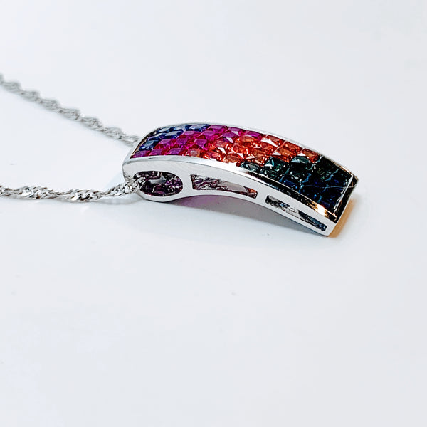 MULTICOLOR SAPPHIRE PENDANT