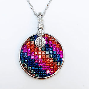 MULTICOLOR SAPPHIRE PENDANT
