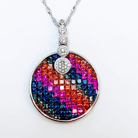 MULTICOLOR SAPPHIRE PENDANT