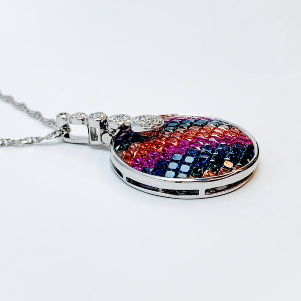 MULTICOLOR SAPPHIRE PENDANT