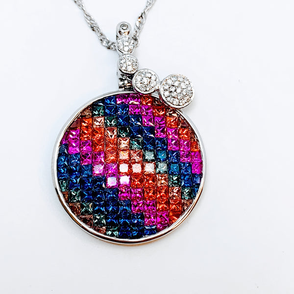 MULTICOLOR SAPPHIRE PENDANT