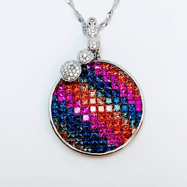 MULTICOLOR SAPPHIRE PENDANT