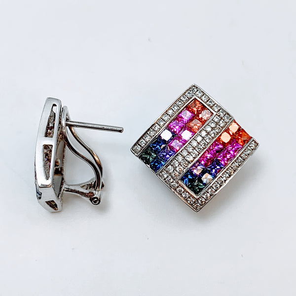 MULTICOLOR SAPPHIRE EARRINGS