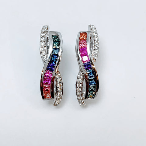 MULTICOLOR SAPPHIRE EARRINGS