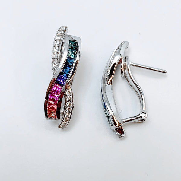 MULTICOLOR SAPPHIRE EARRINGS