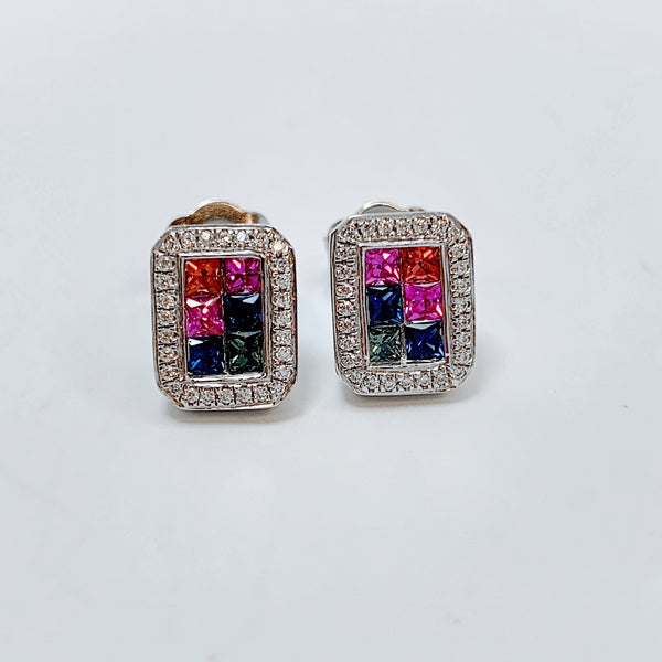 MULTICOLOR SAPPHIRE EARRINGS