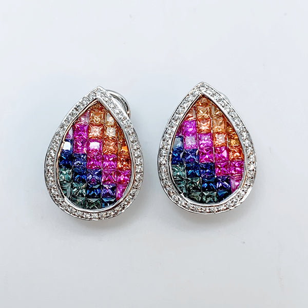 MULTICOLOR SAPPHIRE EARRINGS