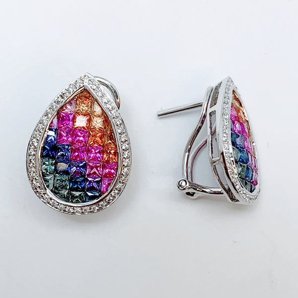 MULTICOLOR SAPPHIRE EARRINGS