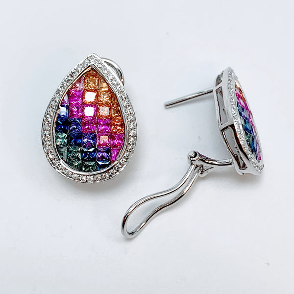 MULTICOLOR SAPPHIRE EARRINGS