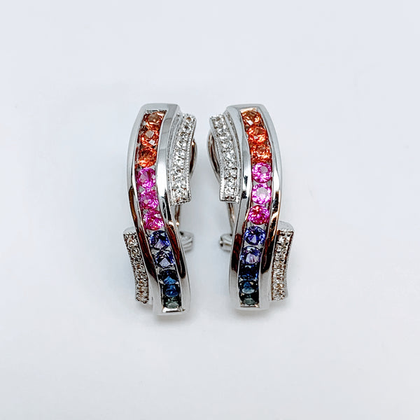 MULTICOLOR SAPPHIRE EARRINGS