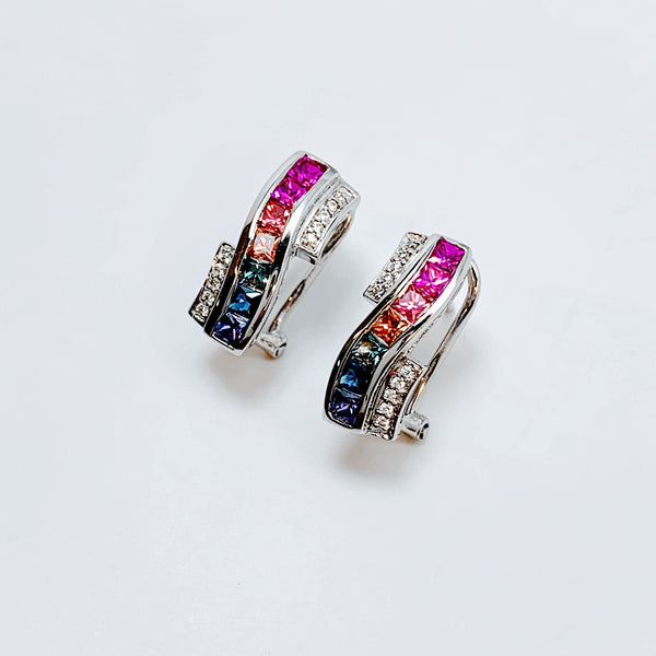MULTICOLOR SAPPHIRE EARRINGS