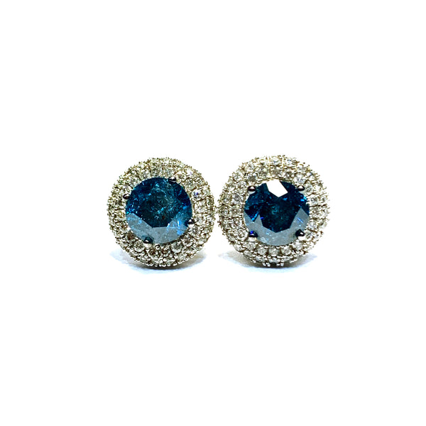 BLUE DIAMOND EARRINGS