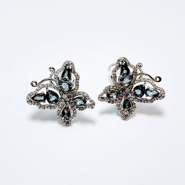 CARIBBEAN TOPAZ BUTTERFLY EARRINGS