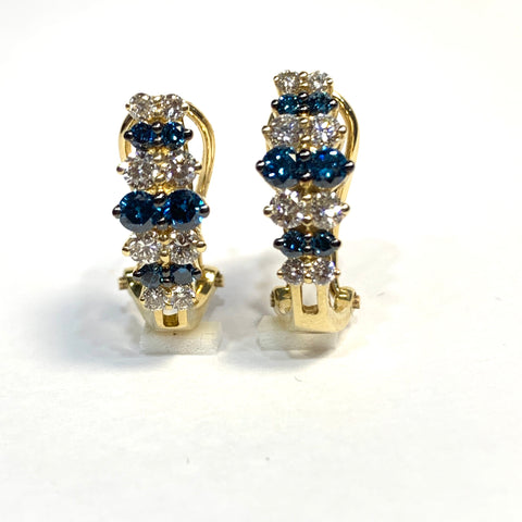 BLUE DIAMOND EARRINGS