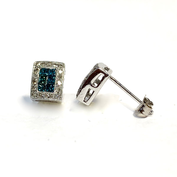 BLUE DIAMOND EARRINGS