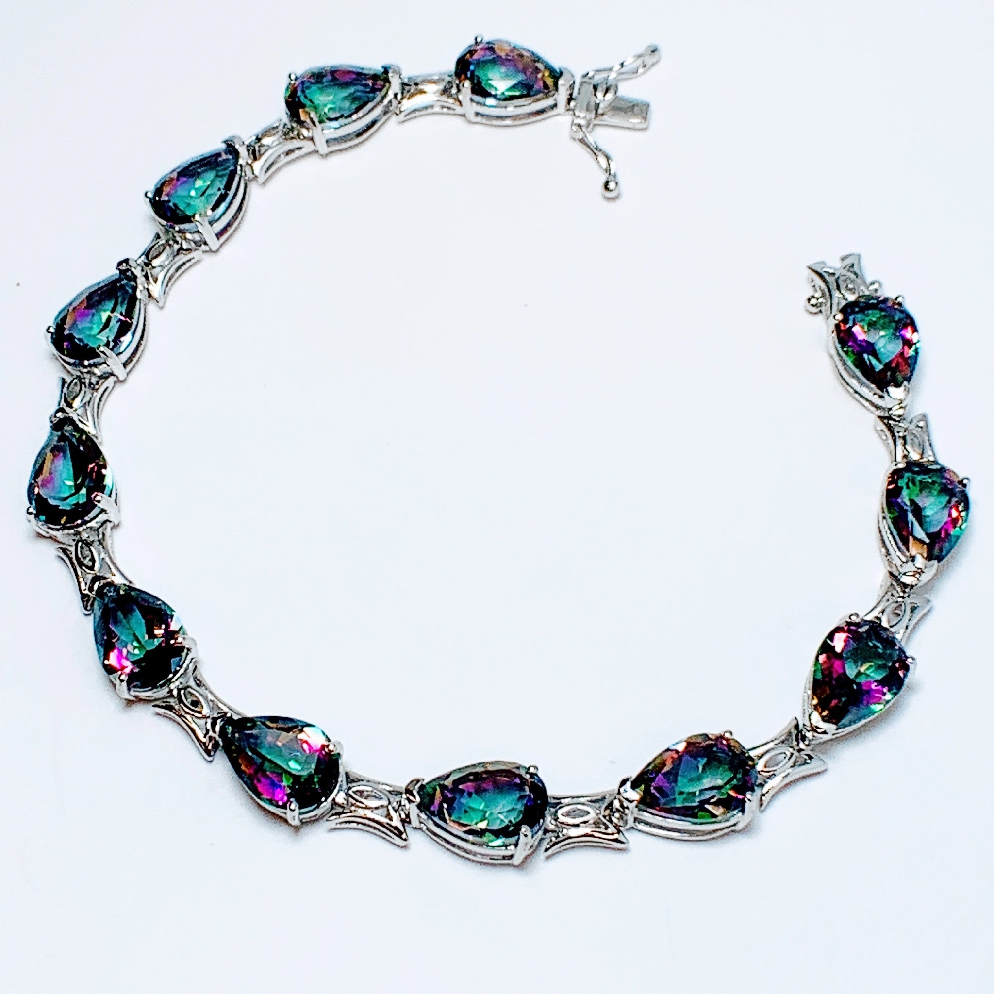 Mystic Topaz Oval Gemstone Bracelet Boho Jewellery  Stoned Hilda