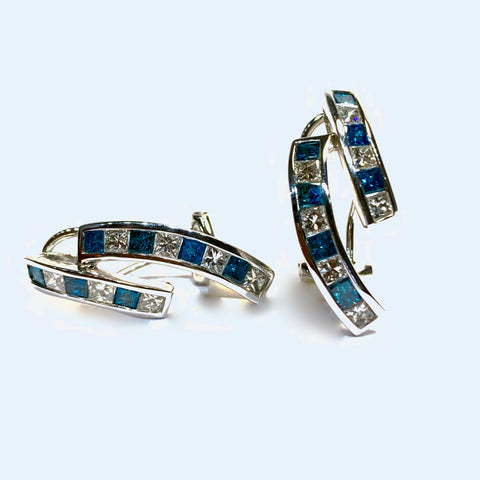 BLUE DIAMOND EARRINGS