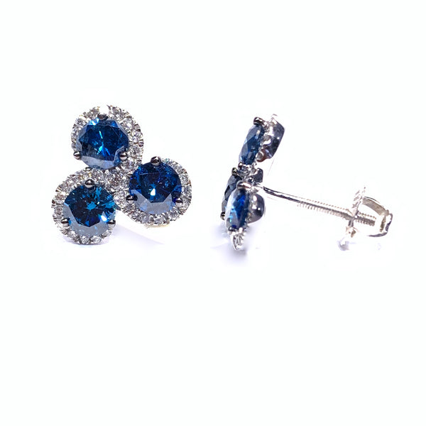 BLUE DIAMOND EARRINGS