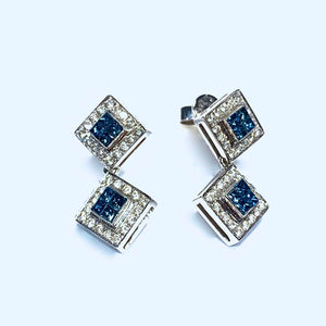 BLUE DIAMOND EARRINGS