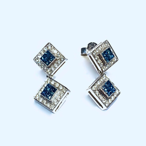 BLUE DIAMOND EARRINGS