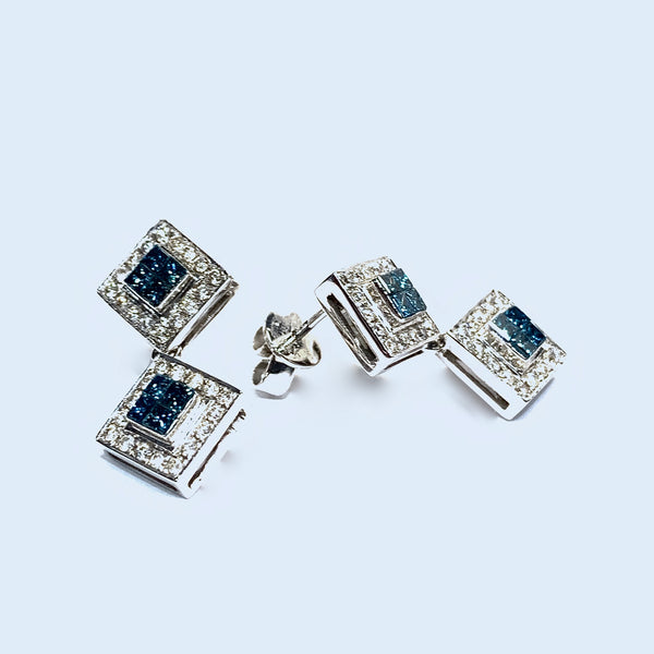 BLUE DIAMOND EARRINGS