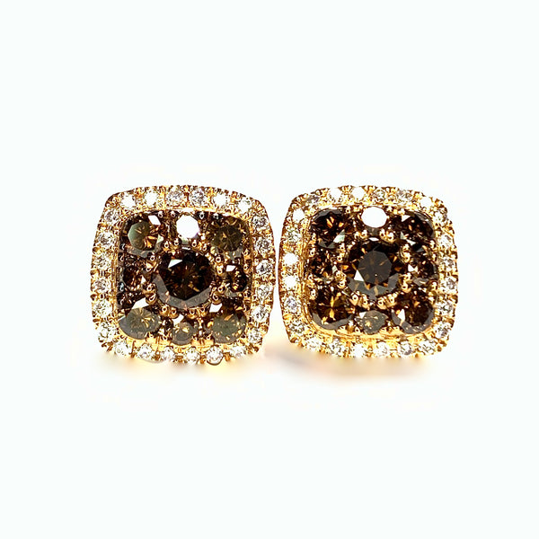 BROWN DIAMOND EARRINGS