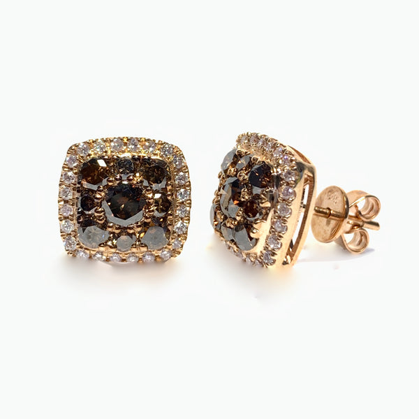 BROWN DIAMOND EARRINGS