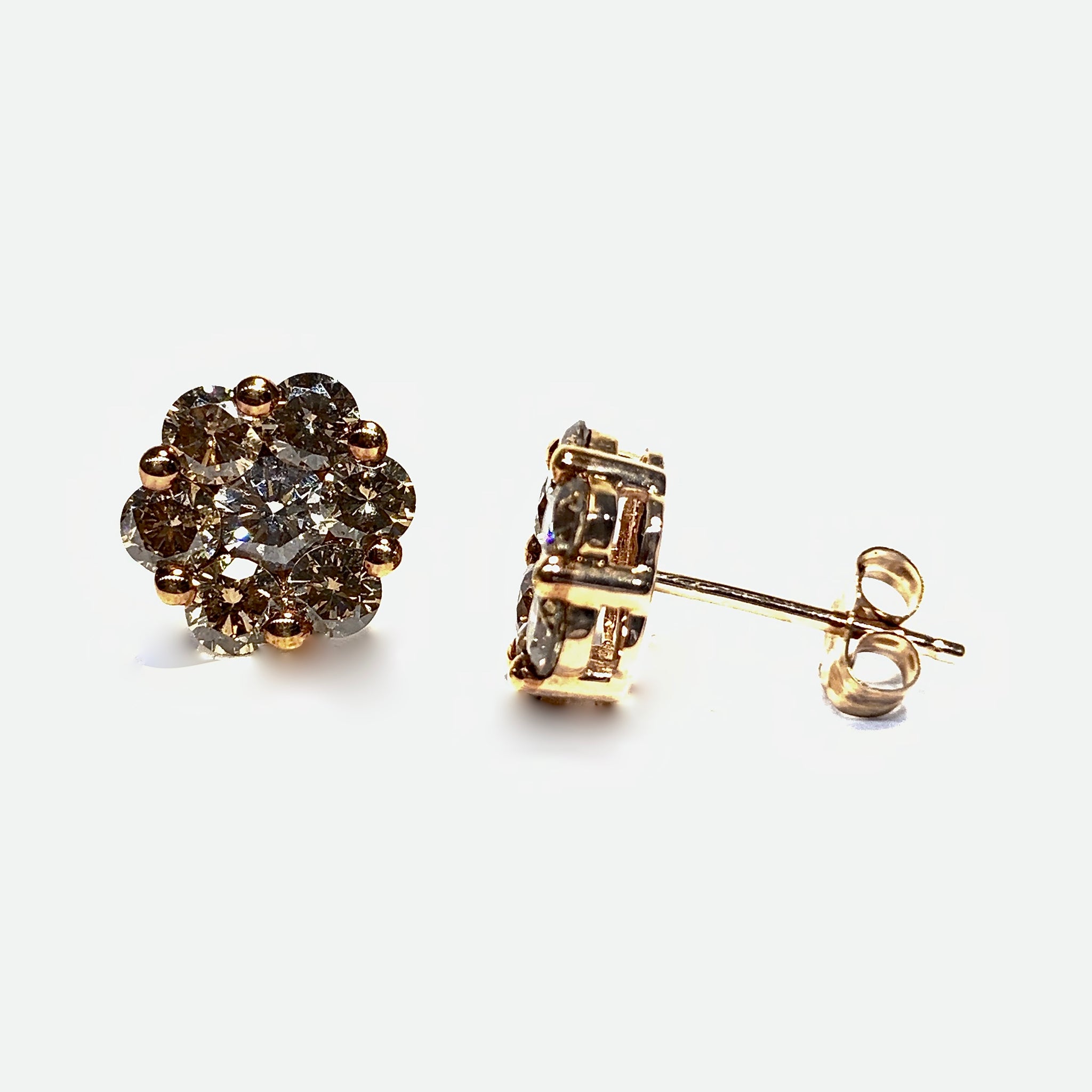 BROWN DIAMOND EARRINGS